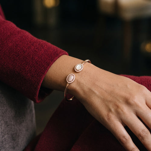 Aura Rose Dual Eclipse 925 Silver Bracelet