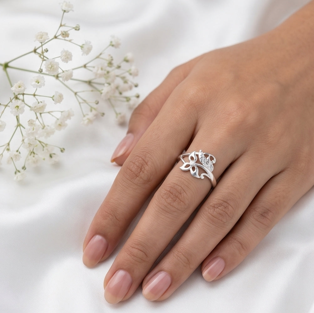 Botanical Wrap 925 Silver Ring
