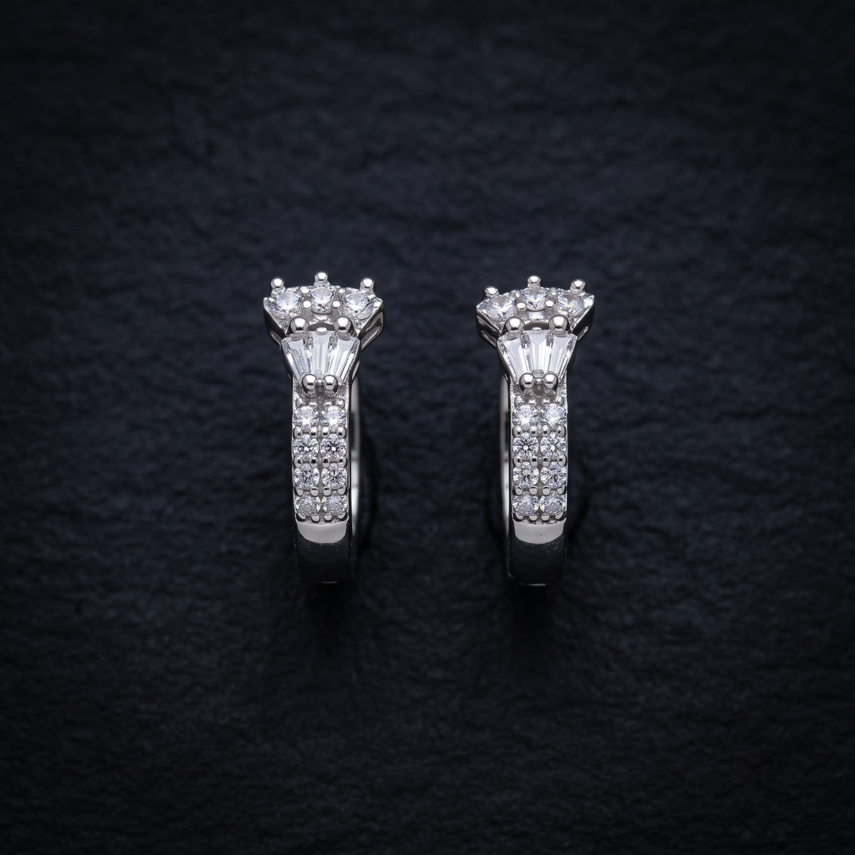 Regal Arch 925 Silver Hoops Earrings