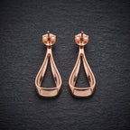 A-Line Rose Gold Dangler 925 Silver Earrings