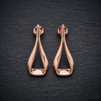 A-Line Rose Gold Dangler 925 Silver Earrings