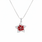 Scarlet Bloom 925 Silver Necklace