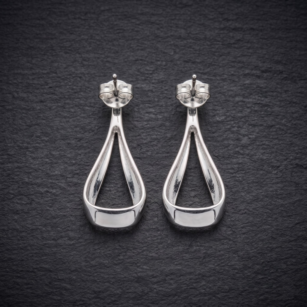 A-Line Rose Gold Dangler 925 Silver Earrings
