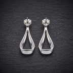 A-Line Rose Gold Dangler 925 Silver Earrings