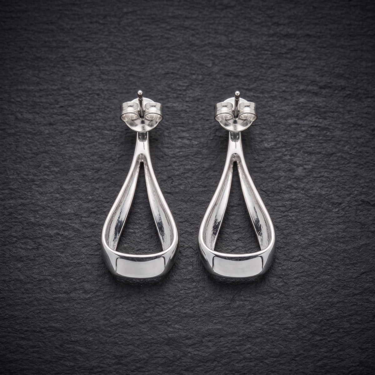A-Line Rose Gold Dangler 925 Silver Earrings