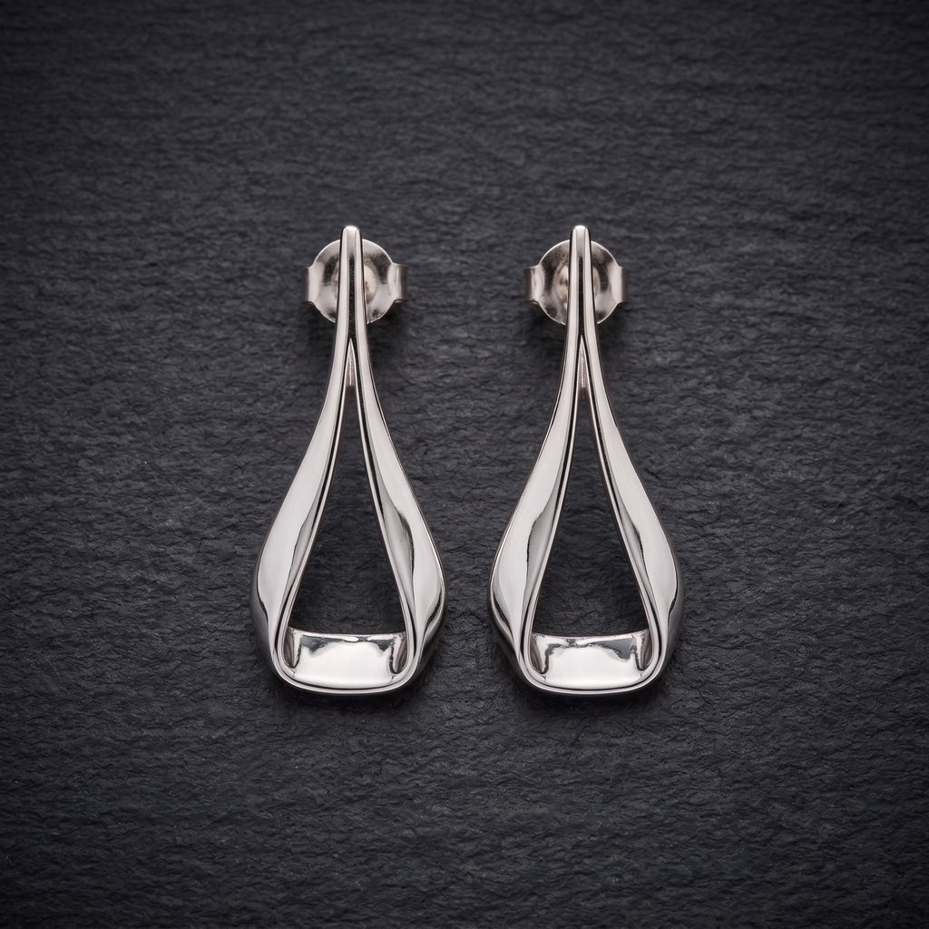 A-Line Rose Gold Dangler 925 Silver Earrings