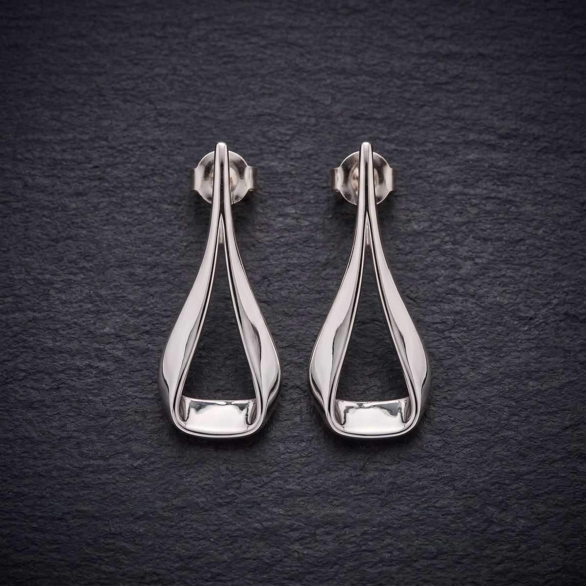 A-Line Rose Gold Dangler 925 Silver Earrings