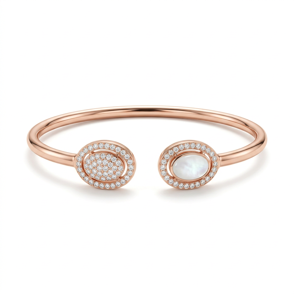 Aura Rose Dual Eclipse bracelet on white