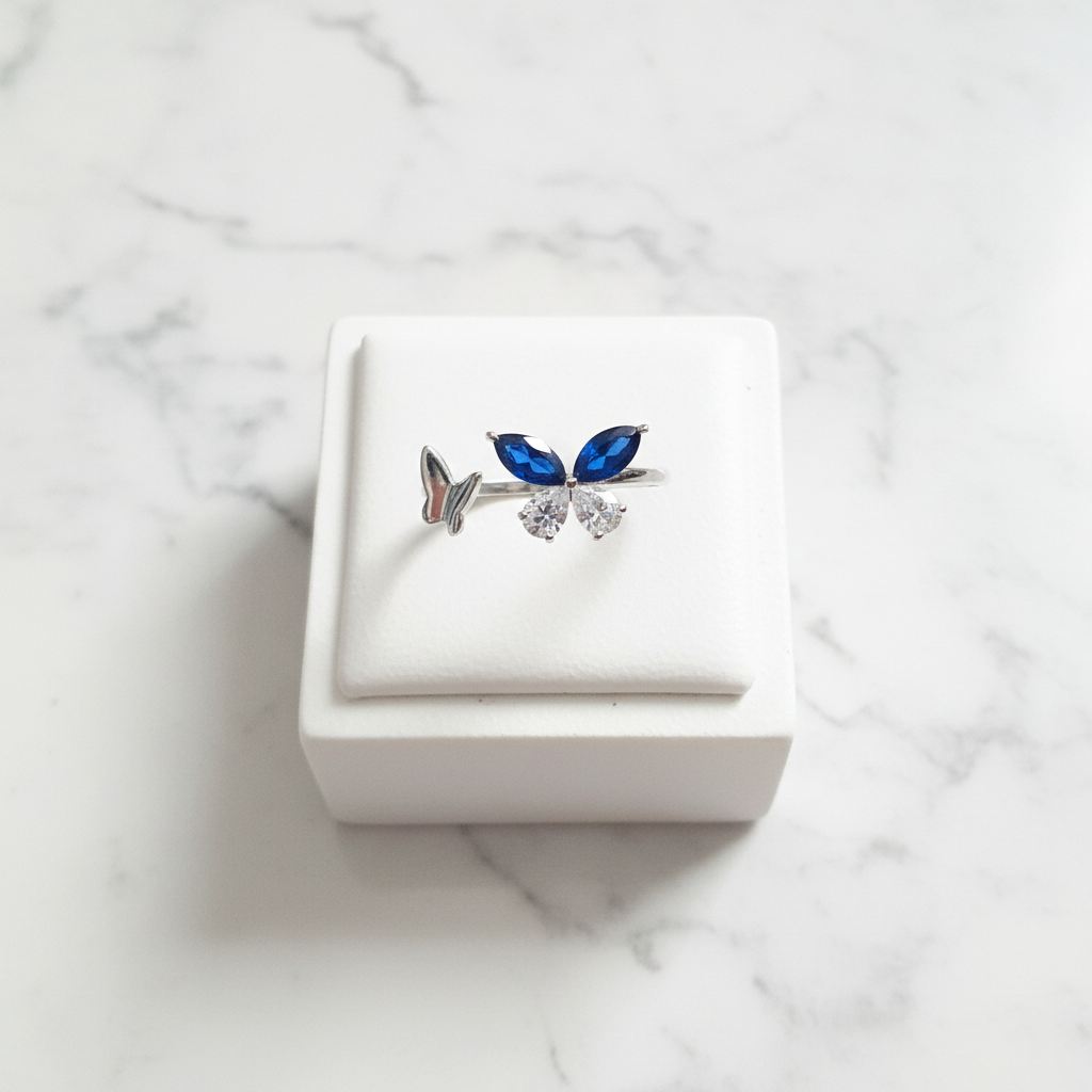 Butterfly Ring Marble Flat Lay