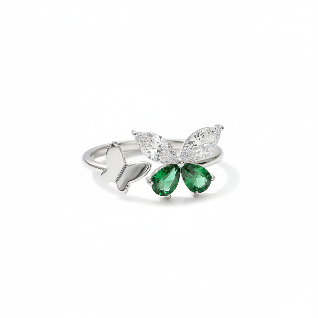 Butterfly Ring White Background Cut-out