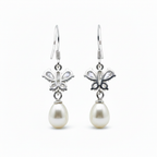 Crystal Butterfly – Polished Rhodium Back White