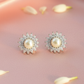 Crystal Sunflower Studs – Blush Silk v2
