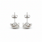 Crystal Swirl Studs – Back Upright White