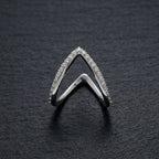 CurV 925 Silver Ring