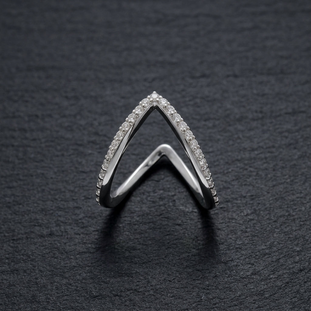 CurV 925 Silver Ring
