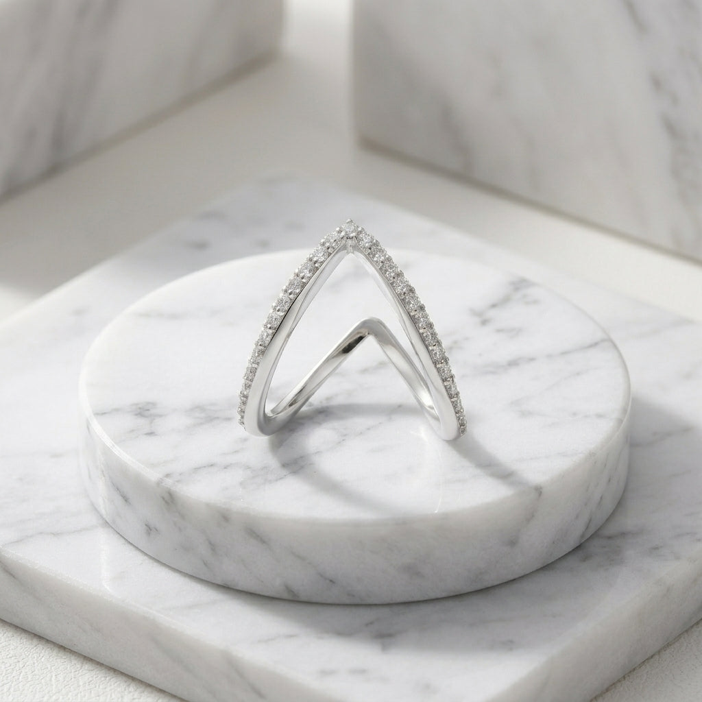 CurV 925 Silver Ring