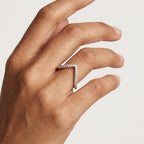 CurV 925 Silver Ring