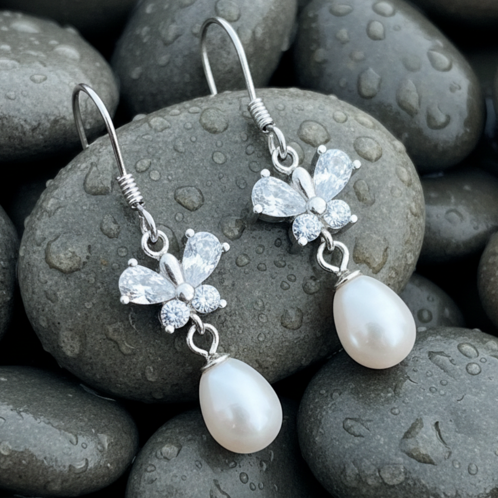 CZ Butterfly Drop – Wet River Stones
