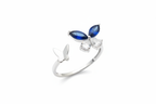 Dual Butterfly Open Band Ring 45 Degree Corrected