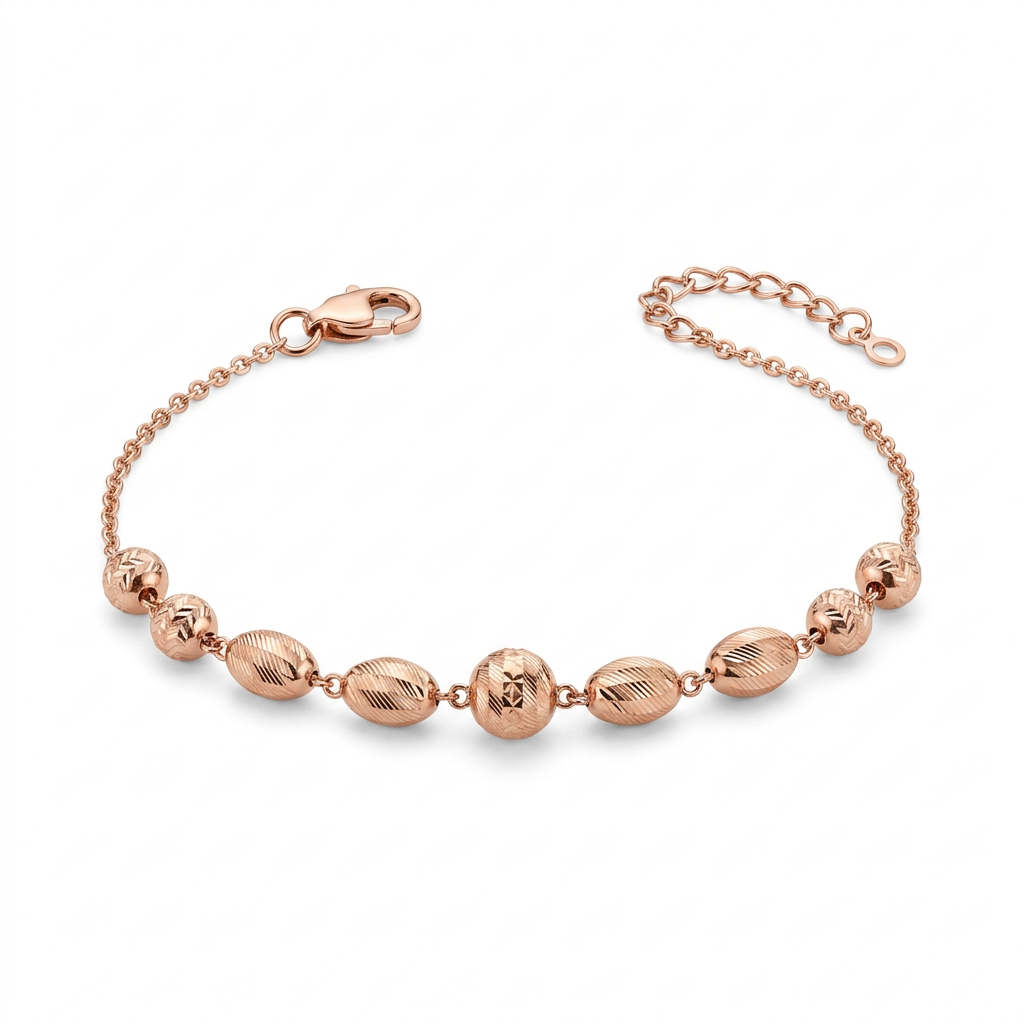 Elara Rose Orb Capsule bracelet on white