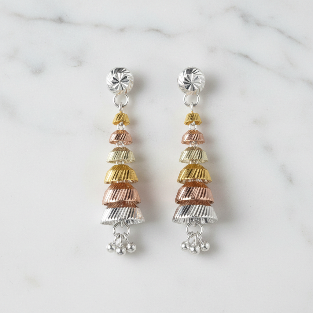 Jhumka Pair – Marble Flat Lay