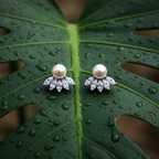 Marquise Fan Crest – Monstera Dew