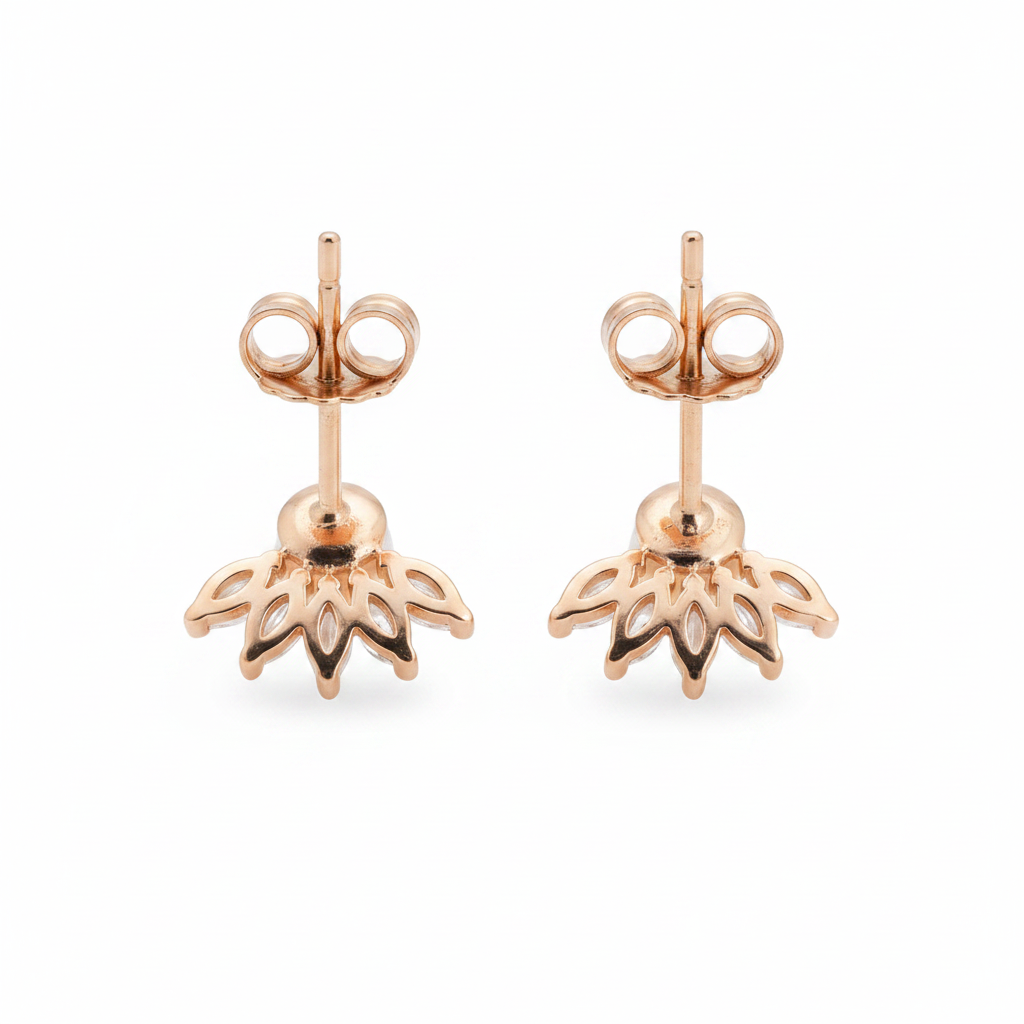 Marquise Fan Crest Rose Gold – Back View
