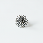 Oxidised Filigree Ring – White BG