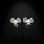 Pearl Bow Earrings – Dark Moody