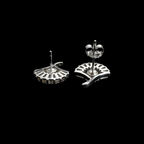 Pearl Fan Studs – Back View Dark
