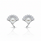 Pearl Fan Studs – Studio White