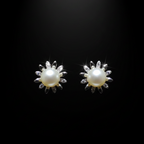 Pearl Sunburst Studs – Dark Cinematic