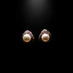 Pearl Triangle Studs – Dark Cinematic