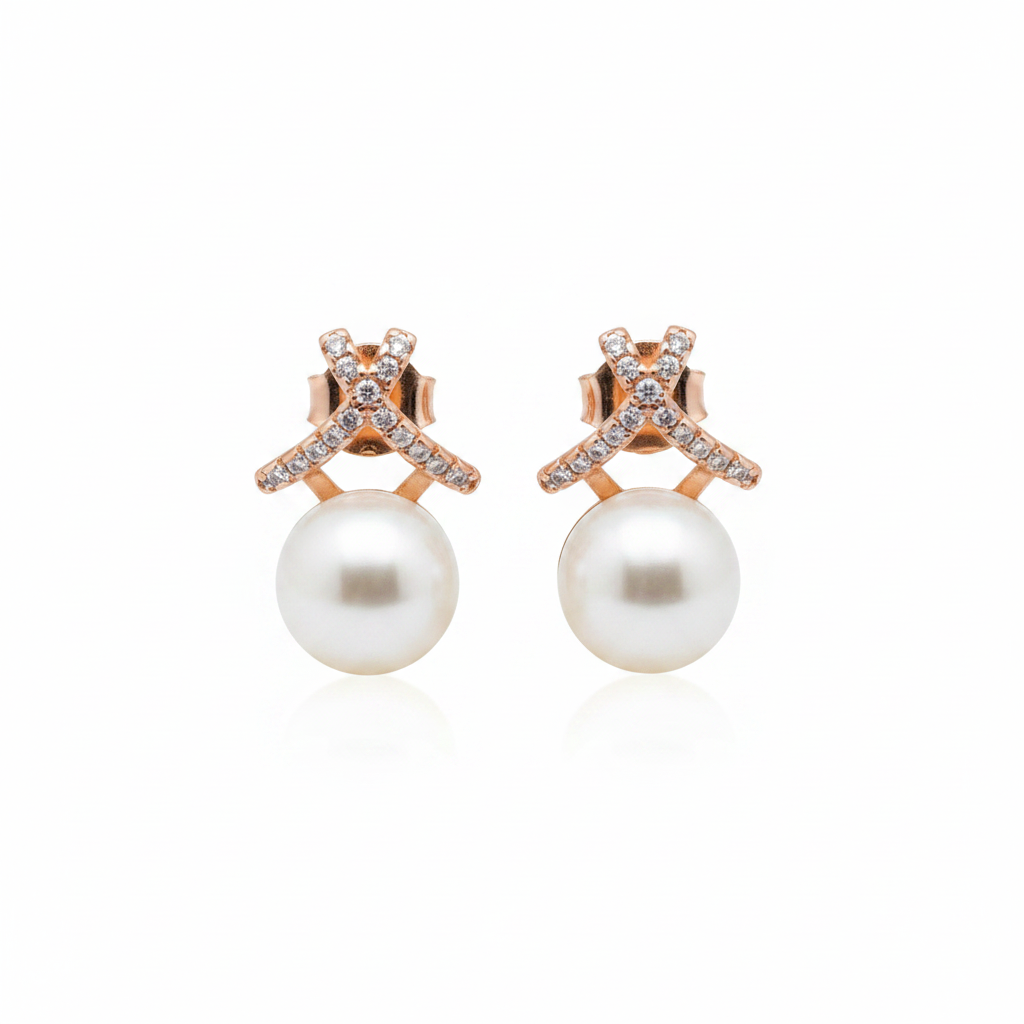 Pearl X Studs – Studio White