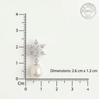 Sparkle Snowflakes 925 Silver Freshwater Pearl Drop Earrings