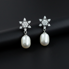 Snowflake Pearl Drop – Smooth Black Surface