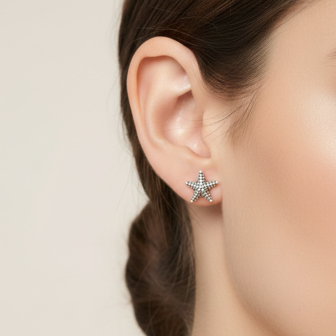 Starfish Studs – Worn on Ear