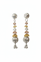 Tri-Tone Jhumki - Polished White Hero