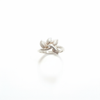 White Background Editorial – Silver Leaf Ring