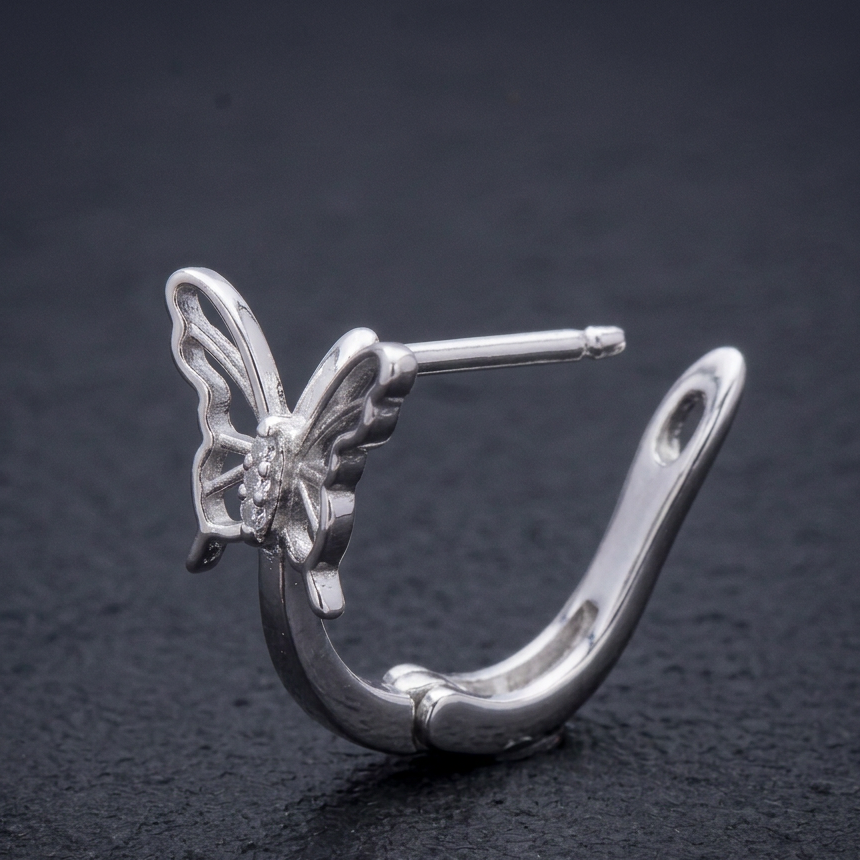 Winged Sparkle hoop with open hinged closure