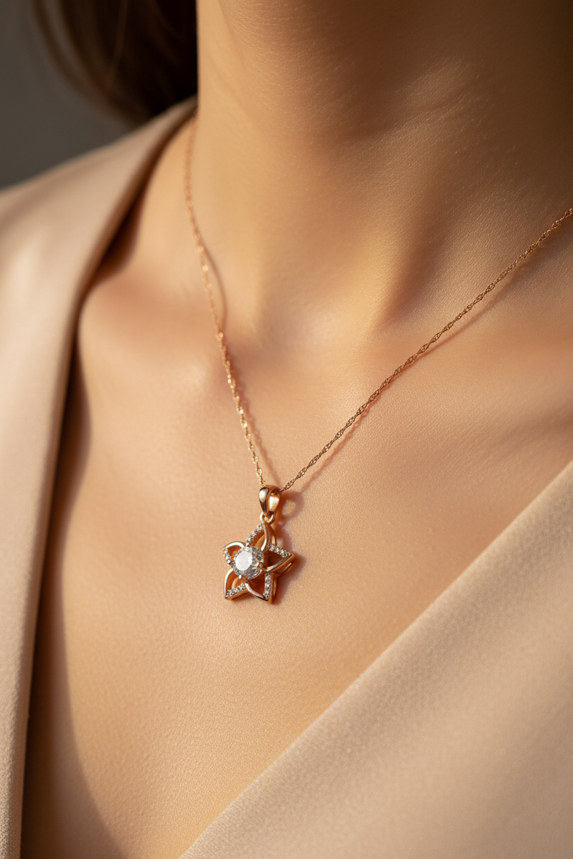 Worn at Neckline